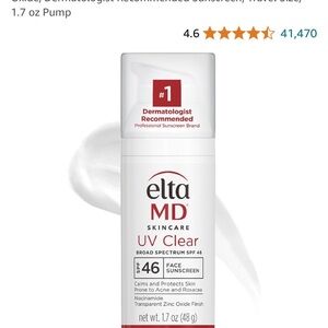 EltaMD UV Clear SPF 46 Face Sunscreen, Oil Free Sunscreen Exp 04/2027